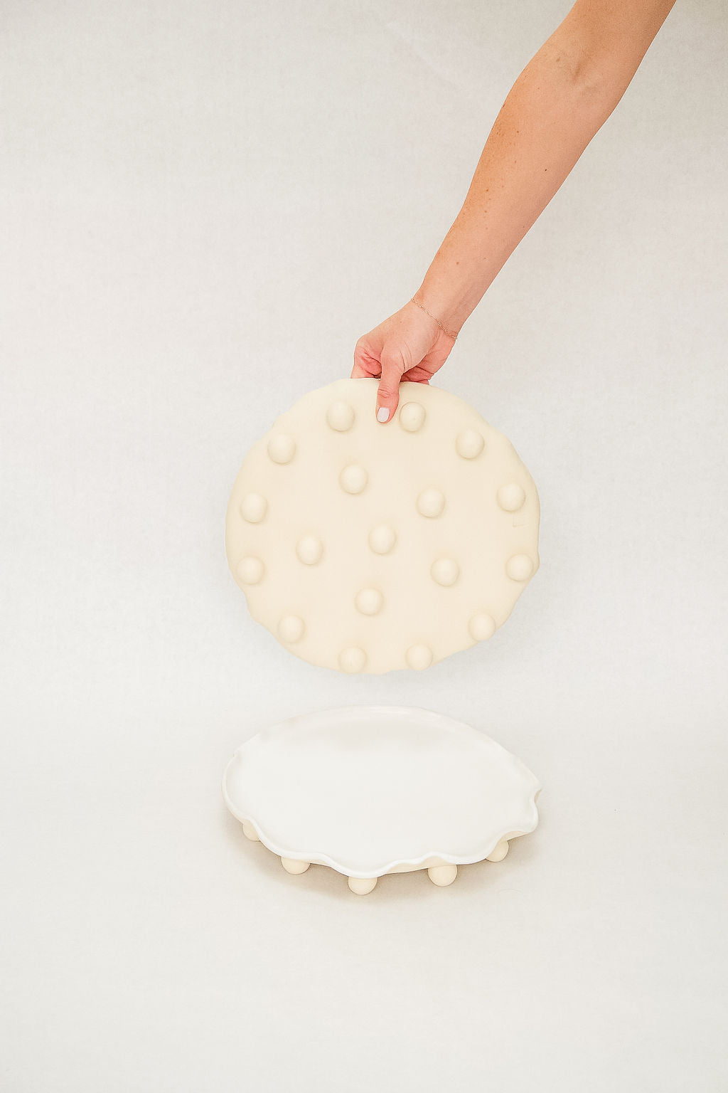 Ball Footed Platter, Cake Plate