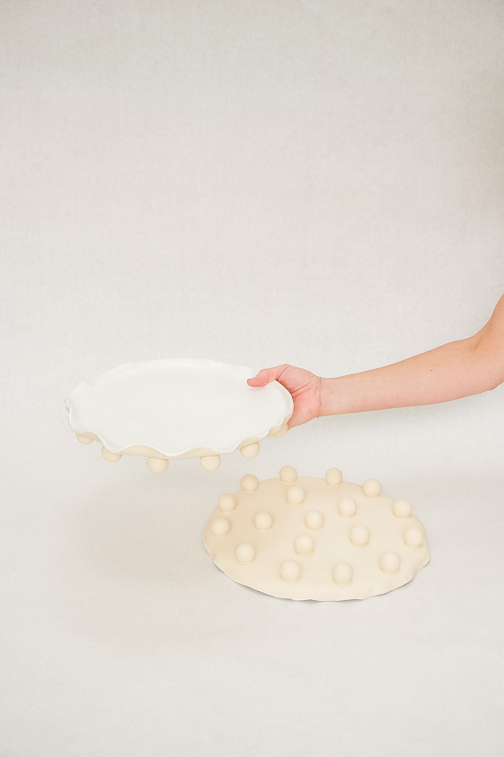 Ball Footed Platter, Cake Plate
