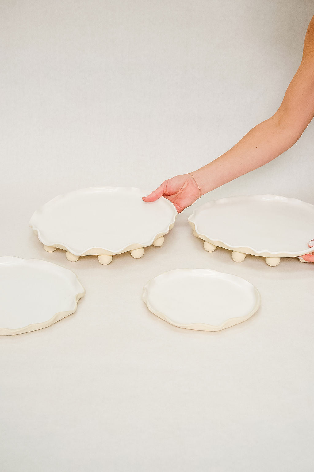 Ball Footed Platter, Cake Plate