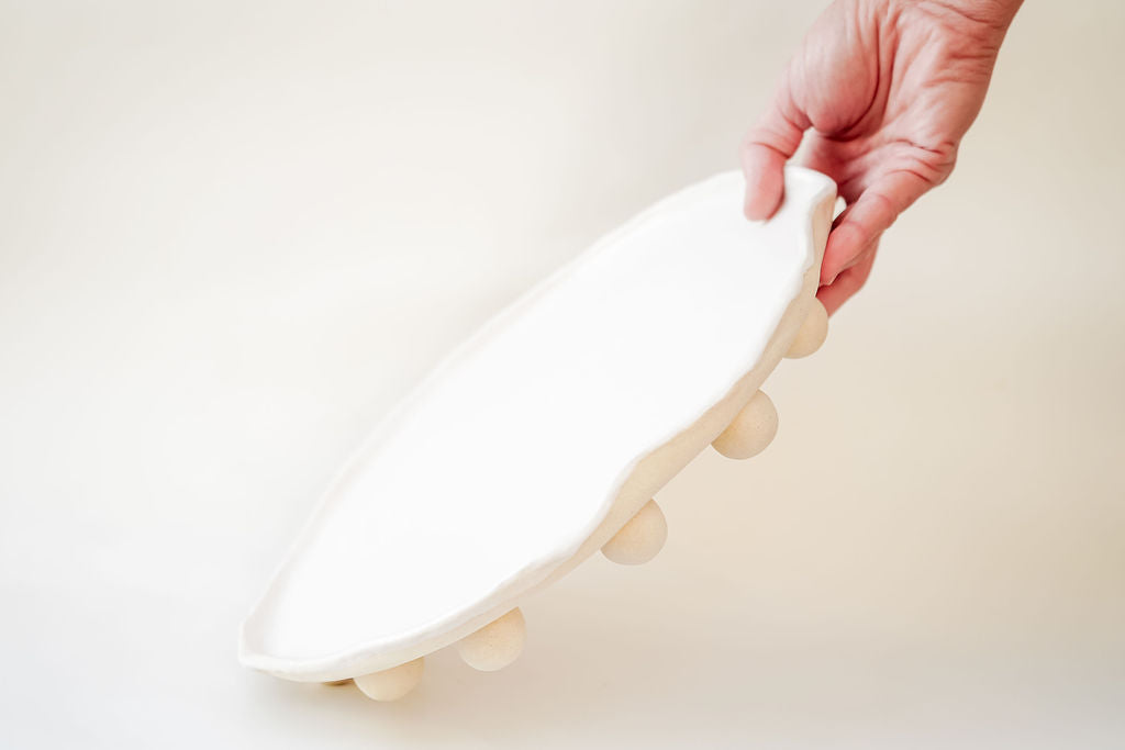 Ball Footed Platter, Cake Plate
