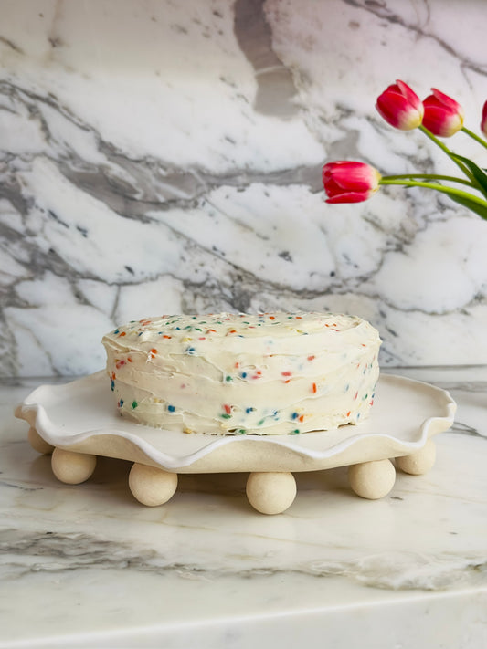 Ball Footed Platter, Cake Plate